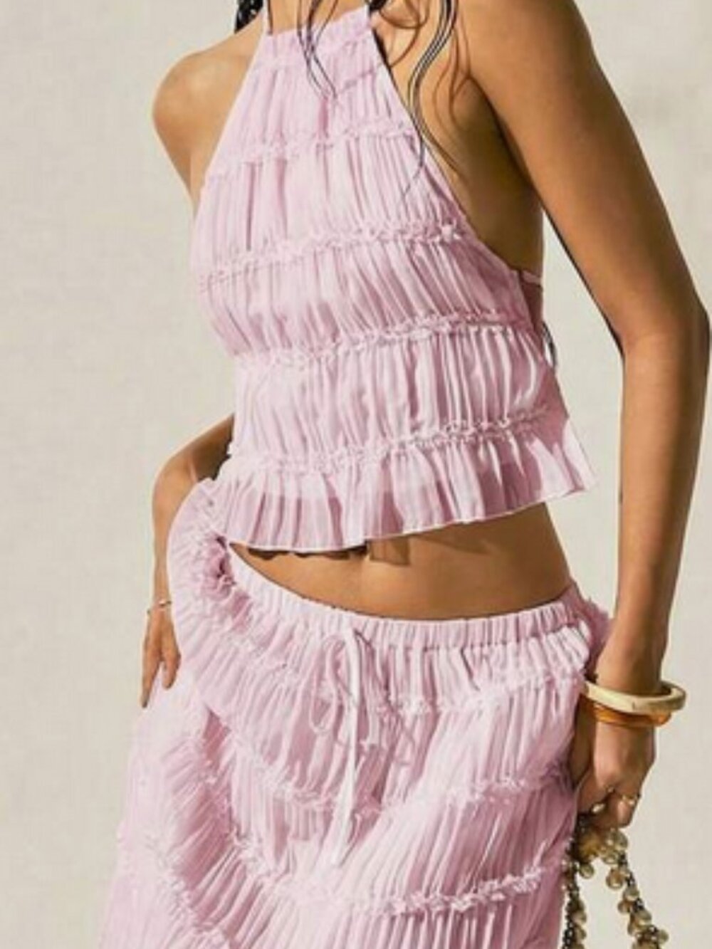 PINK 2 piece beach festival set  size 6